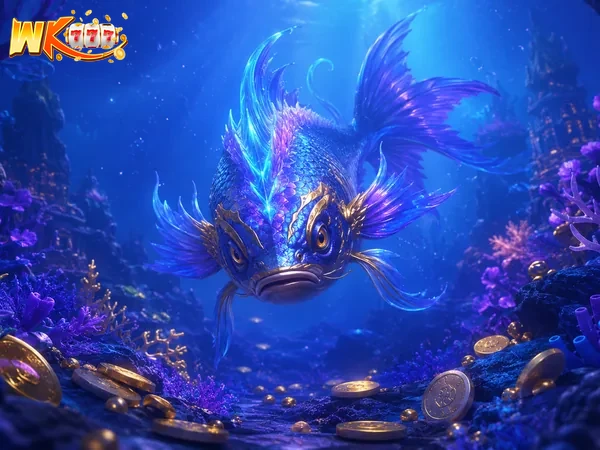 Pirate Fishing bonus scene with cannons, pirate flags, and deep-sea loot.